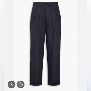 Alex Mill Double Pleated Pant Twill in Washed Black